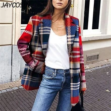 JAYCOSIN Женское пальто с открытой передней клетчатой печатью, кардиган, пальто с длинным рукавом, уличная одежда, пальто, темпераментная верхняя одежда, casaco feminino