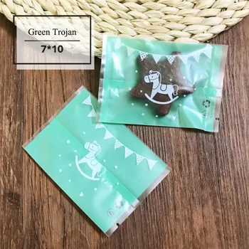 

100pcs/pack Food Biscuit Cake Flat Plastic Bag Gift Cookie Packing Snack Foods Cake Bags Machine West Point Baking Scrub