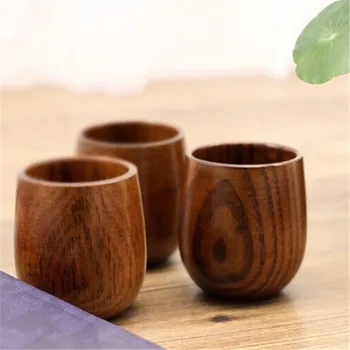 

Wood Cup Natural Classical Natural Solid Wooden Cup Handmade Creative Wine Barrel Shape Tea Cup Tumbler Mug for Camping Drinks