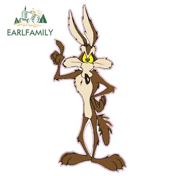 

EARLFAMILY 13cm x 6cm Funny Coyote Decal Car Styling Car Stickers Vinyl Graphic Decor for Car Window Bumper Trunk