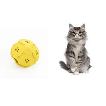 

Rubber Dog Toys For Puppy Food Leakinng Ball Pet Molar Interactive Puzzle Toy Indoor Dog Supplies