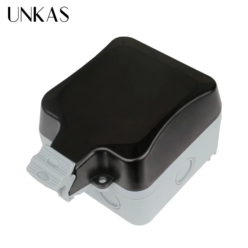 Водонепроницаемая уличная настенная электрическая розетка UNKAS IP66 16 А