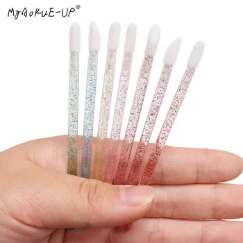 

100 pcs Disposable Crystal Lip brushes Lashes Micro Brushes Eyelash Extension Applicator Cleaner Beauty women Makeup Tools