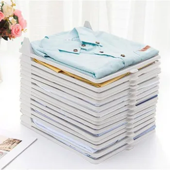 

10Pcs Creative Fast Closet Organizer Clothes Fold Board Clothing Organization Shirt Folder Travel Backpack T-shirt Document Home