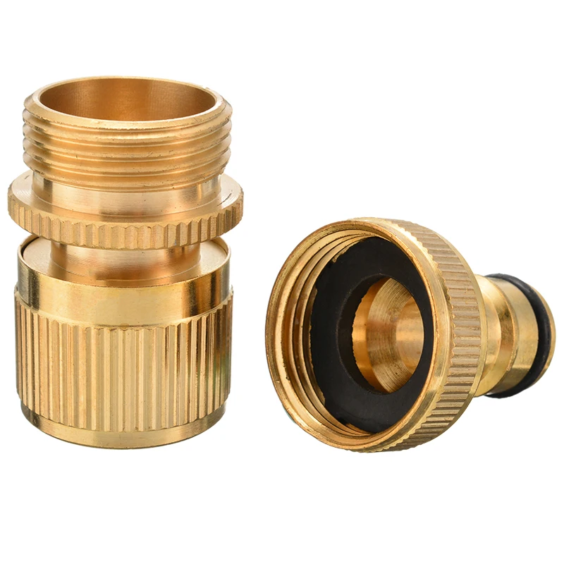 GORILLA EASY CONNECT Garden Hose Quick Connect Fittings ¾ Inch GHT Solid Brass. 