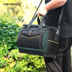 YLD Bolsa de herramientas multifunción para electricista, kit de almacenamiento de gran capacidad, resistente al desgaste, impermeable, Oxford, 1680d