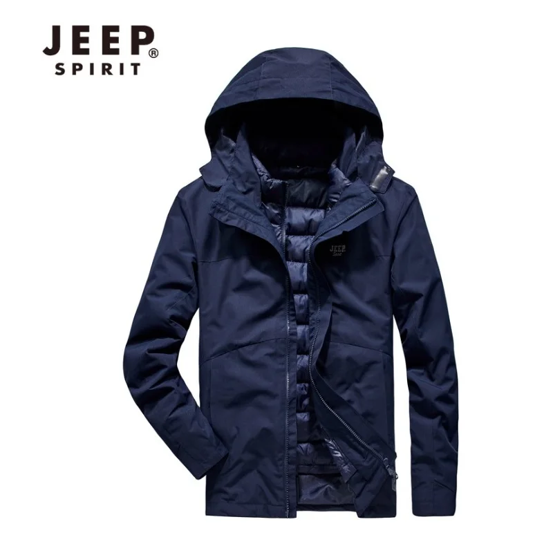 

2019 Men Winter Waterproof Softshell Heated Jacket Outdoor Hunting Camping Rain Jacket Men 3 in 1 Windbreak