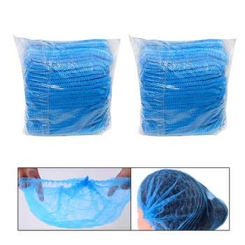 

200pcs Universal Disposable Hair Nets Caps Bouffant Caps Head Cover for Cosmetics Beauty Kitchen Cooking Home Industries 21 inch
