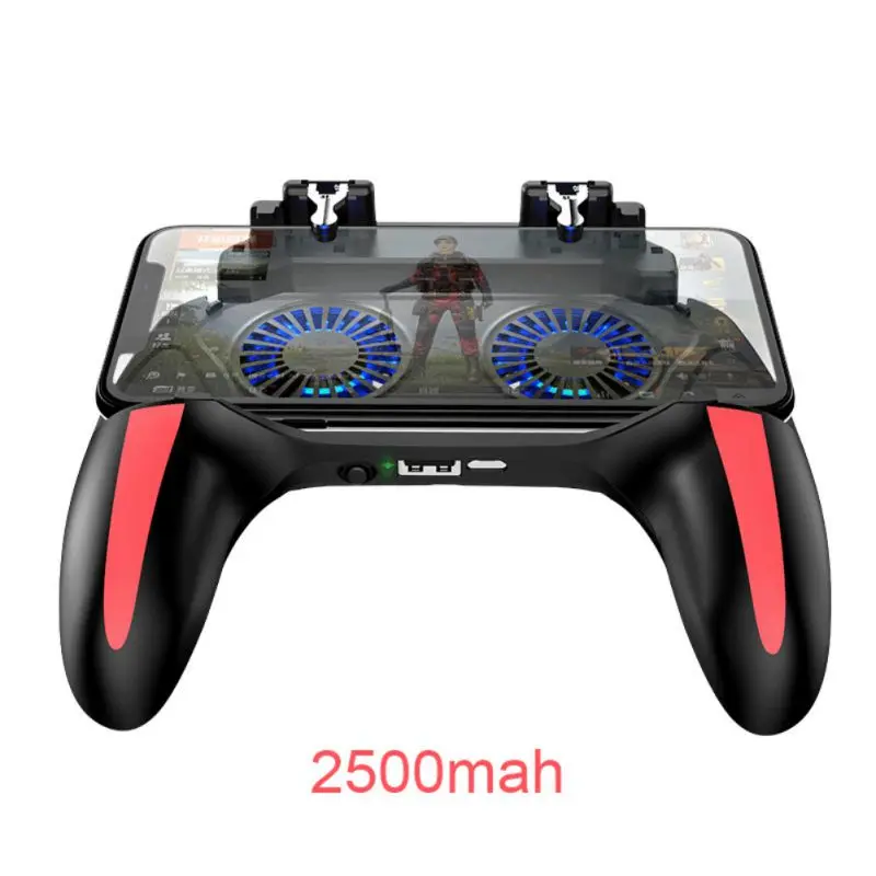 Mobile Game Controller For PUBG 16 Shots/ S Cellphone Gamepad With 2 Cooling Fans