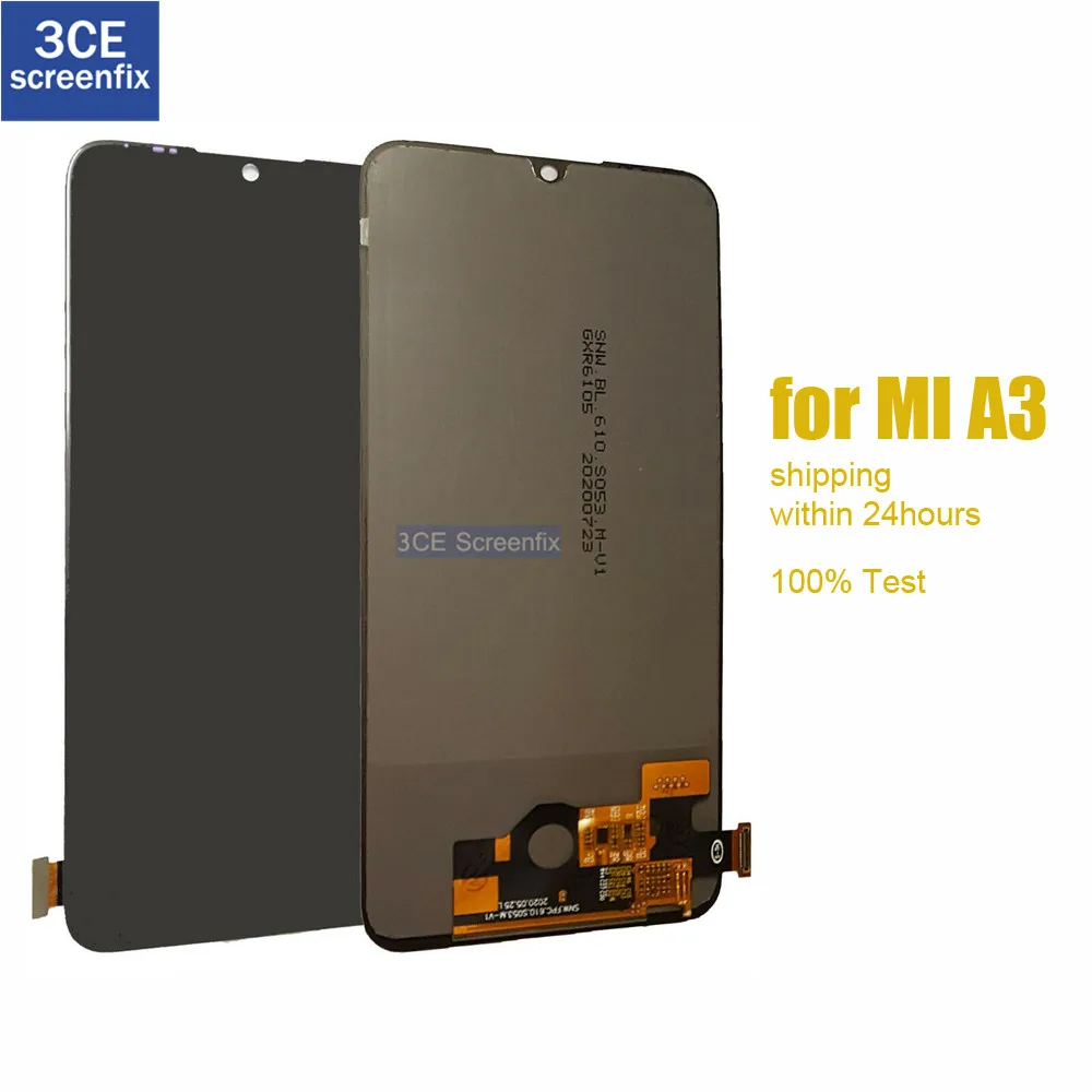 ЖК-дисплей AMOLED для Xiaomi Mi A3 M1906F9SH сенсорный экран в сборе с рамкой M1906F9SI CC9E |