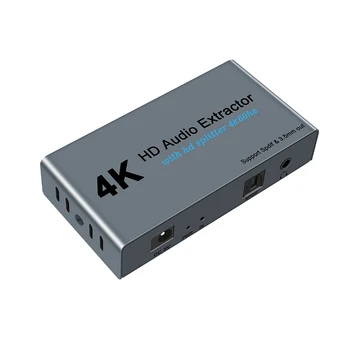 

1X2 4K HDMI Splitter with HDMI Audio Extractor Optical and 3.5mm Output Splitter 1 in 2 Out Signal Distributor for PS4 Xbox One