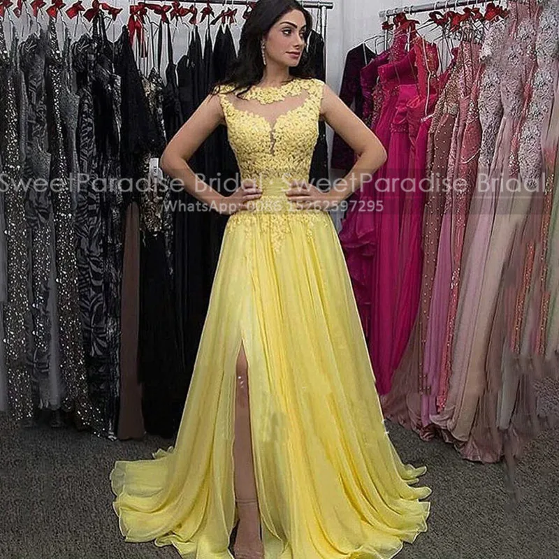 yellow lace wedding dress