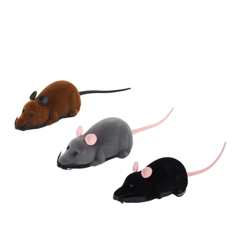 Мышь с ПДУ игрушка Беспроводной моделирование Животные электронная крыса Смешные движения игрушка "мышь" кошка игрушка Подарки