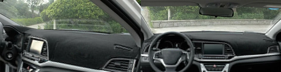 CITALL подходит для hyundai Elantra Нескользящая черная центральная консоль панель приборной панели Чехол для приборной панели коврик ковер солнцезащитный экран