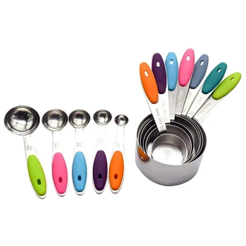 

Stainless Steel Measuring Cups and Spoons Set of 12 for Dry and Liquid Ingredients