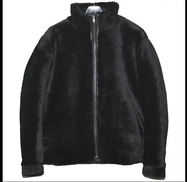 

Free shipping,Sheep fur,wool sheared fur leather,men's warm jacket,men's collar winter coat.plus size black jackets.sales