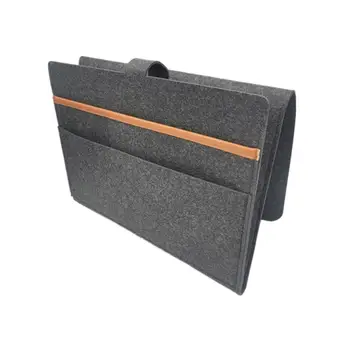 

Scissors Remote Control Bedside Storage Bag University Dormitory Storage Bag Double Storage Box Felt Bed Sofa Side Organizer /E