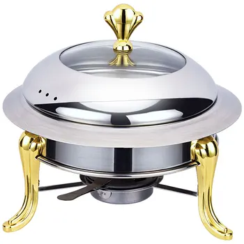 

stainless steel alcohol stove household /commercial Removable small chafing dish solid fuel boilersmall dry hot pot MJ710