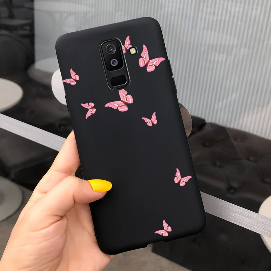 For Samsung Galaxy A6 Plus 2018 Case Cute Candy Painted Cover For Samsung A6 2018 A600F Soft Silicone Case For Samsung A6+ A605F mobile phone cases with card holder