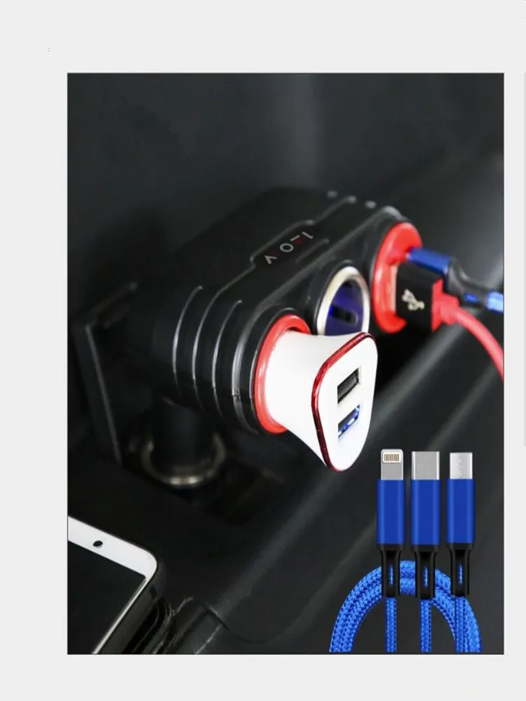 3.1A автомобильное зарядное устройство с двумя портами USB для iPhone Huawei Samsung Dodge Caliber
