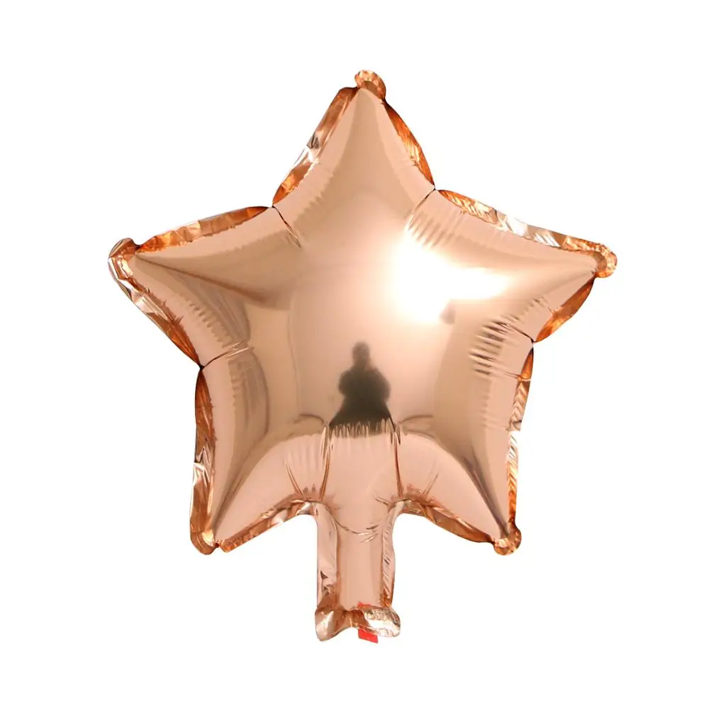 Смешанные 10 шт 10 дюймов пятиконечная звезда в форме сердца фольгированные шары для свадьбы и дня рождения Декор чистый цвет металлик надувные игрушки globos - Цвет: 10pcs as the picture