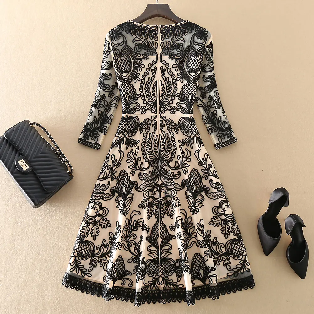 AELESEEN Designer Dovetail Dress Autumn Runway