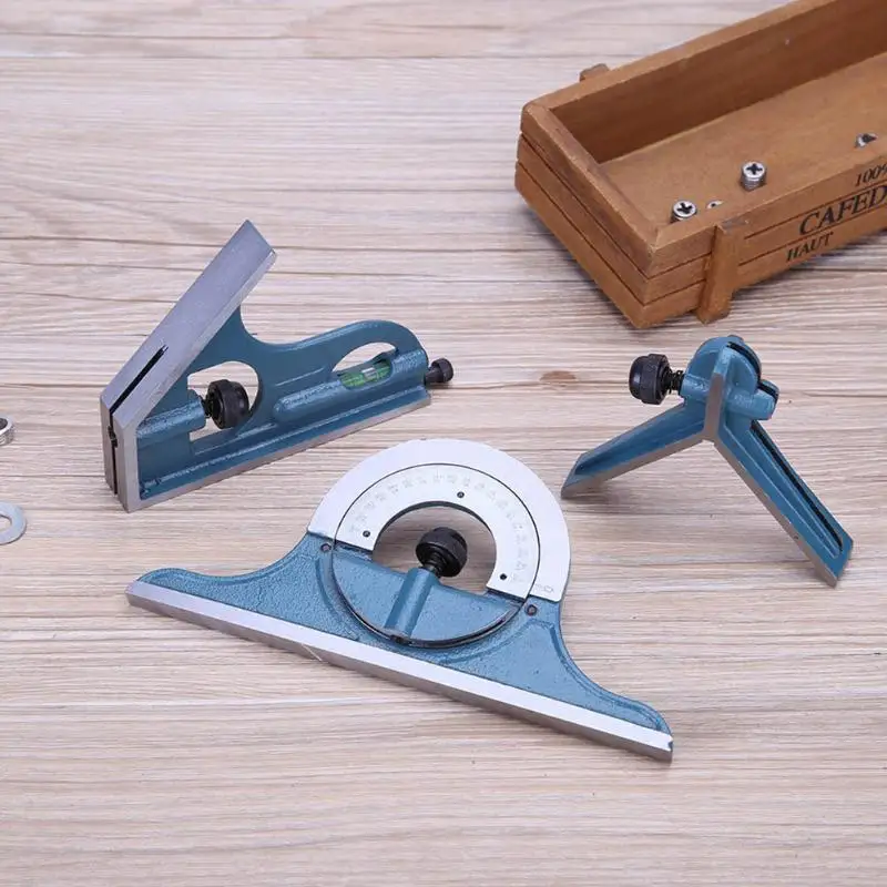 

1 Set Angle Ruler Universal Bevel 180 Degree Angle Combination Square Protractor Ruler Set Measuring Tool
