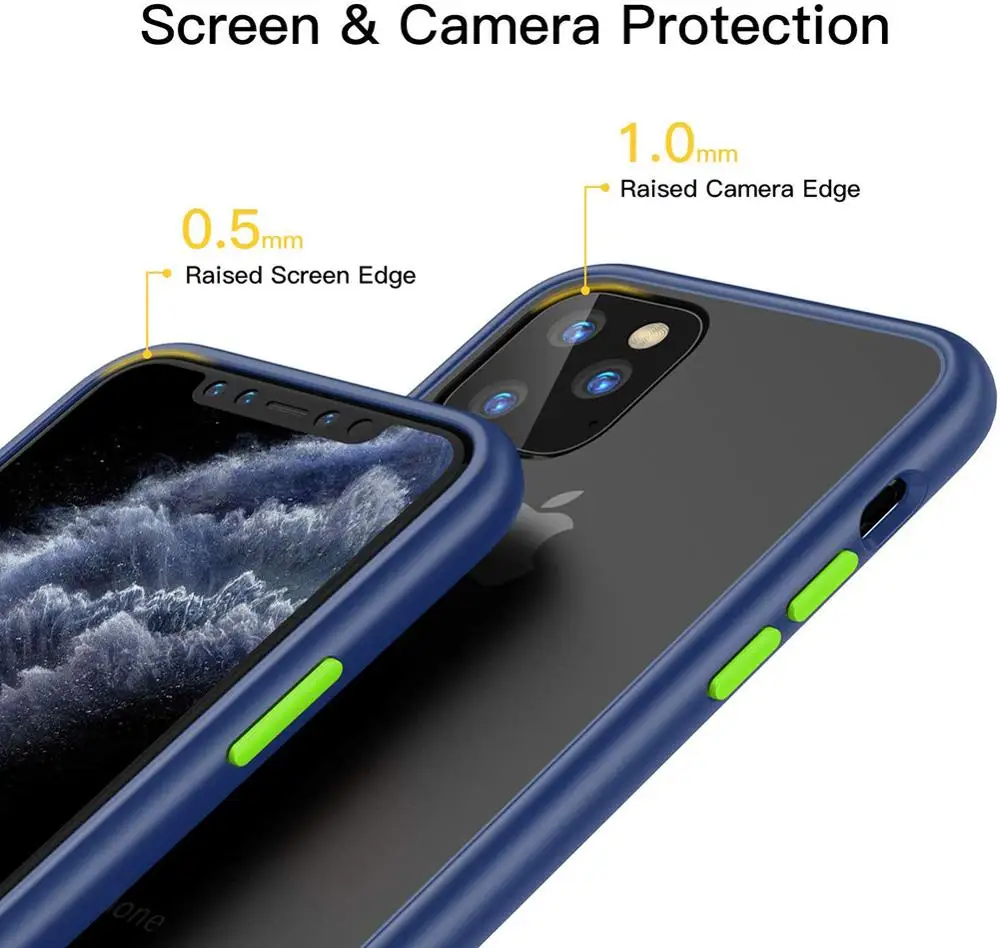 Новый двухцветный матовый чехол для iphone 11 PRO MAX xs mas/xr/6/7/8 plus ударопрочный тонкий