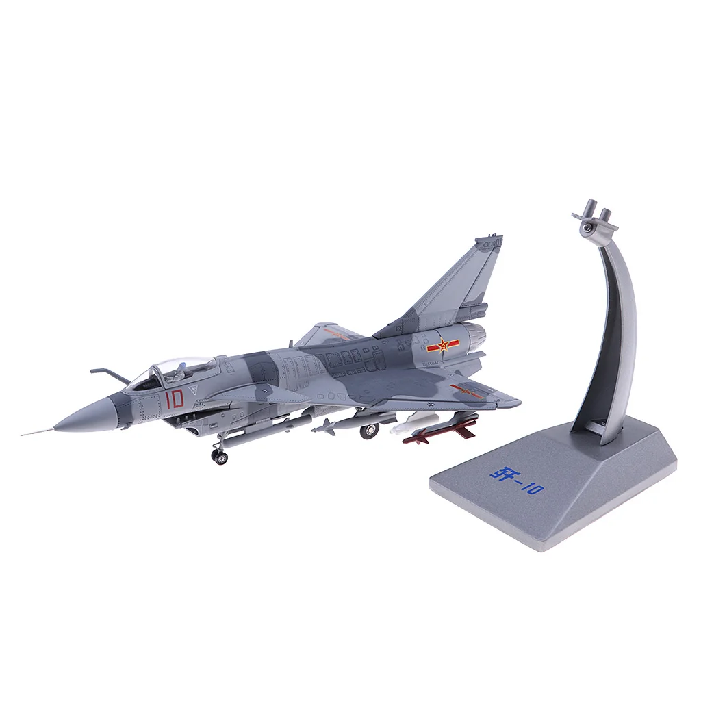CN J-10 Attacker Aircraft 1:60 Firebird Diecast Display Model with Stand for Decoration or Gift