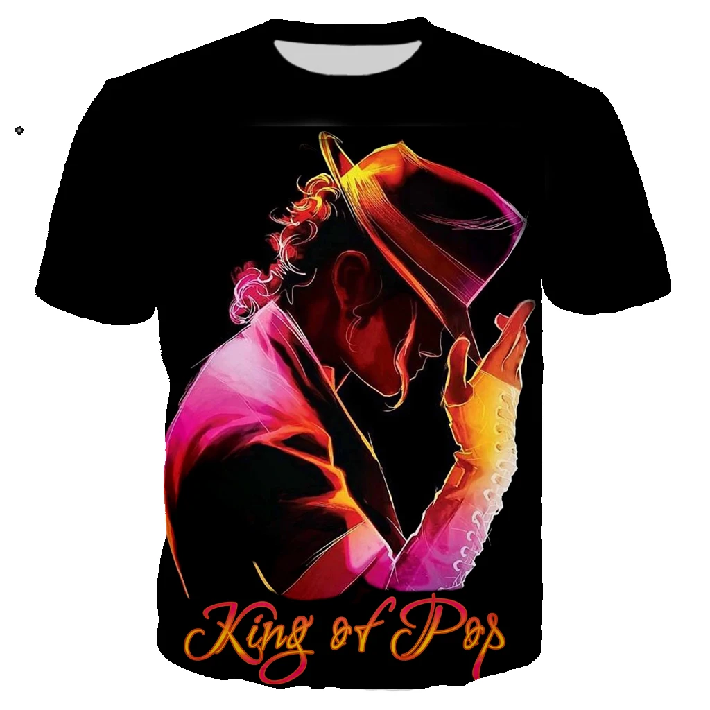 michael jackson impresso camiseta unisex verão casual streetwear hip hop manga curta moda harajuku topos de grandes dimensões