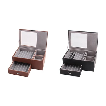 

PU Desk Storage Rack, DIY Pen Holder, Easy Assembly, Home,with Drawer