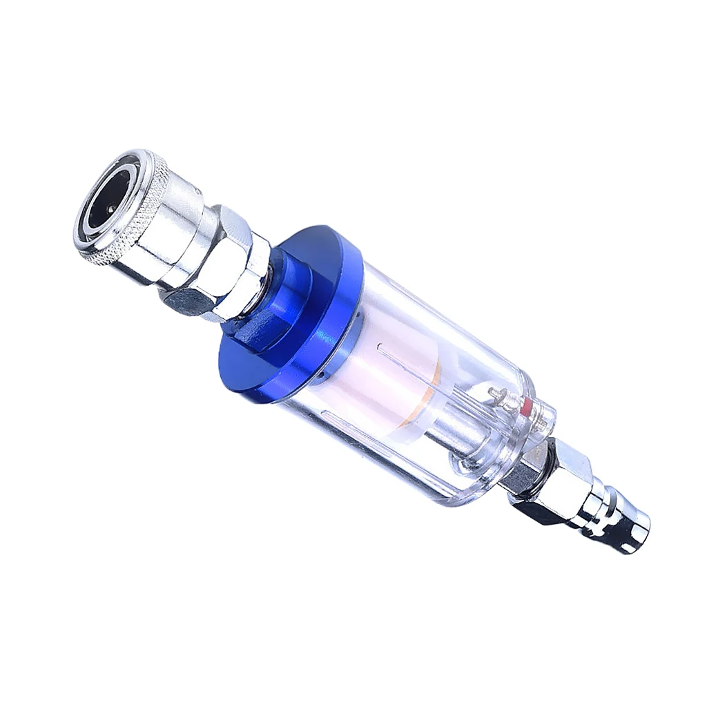 Air Compressor Filter, Oil Water Separator Air Dryer for Spray Air Tools, 1/4inch NPT Inlet and Outlet,with Quick Connector