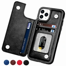 Business Wallet Cases For iPhone 12 Mini 11 Pro XS Max XR X Cover Retro Flip Leather Phone Case For iPhone 6S 6 7 8 Plus SE 2020