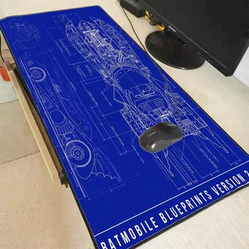 

Mairuige Batman Batmobile Blueprints Large Gaming Mouse Pad for Gamer Lock Edge Mousepad Laptop Computer Mouse Mat for CS GO