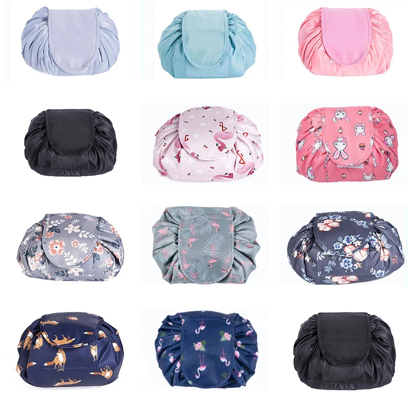 

Lazy Makeup Bag Large Capacity Folding Portable Drawstring Storage Bag Artifact Travel Bag Simple Cosmetic Bag Storage Bag