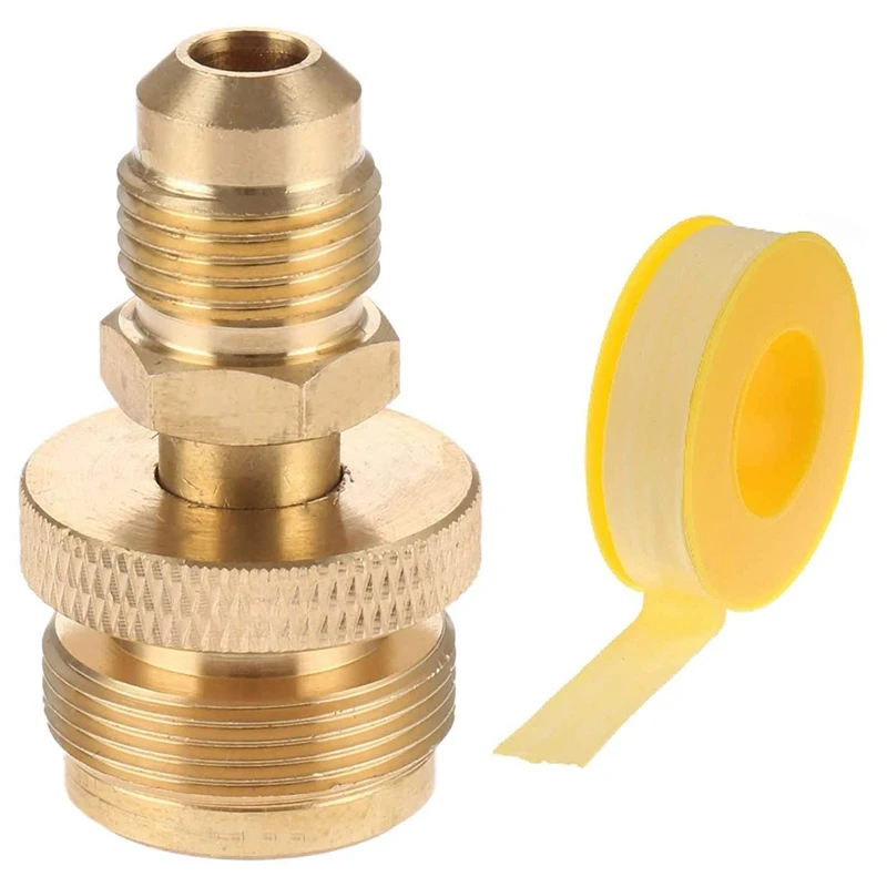 1LB Portable Propane Regulator Adapter 1in-20 Male Throwaway Cylinder Thread to 3/8in Flare (5/8in-18UNF) Fitting | Обустройство дома