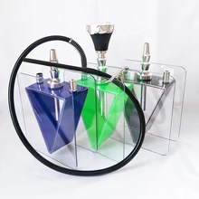 Арабский новый 4 вида цветов, акриловый кальян, набор для путешествий, уличный кальян, KTV, кальян, трубка, Chicha, инструмент для курения, аксессу...(China)