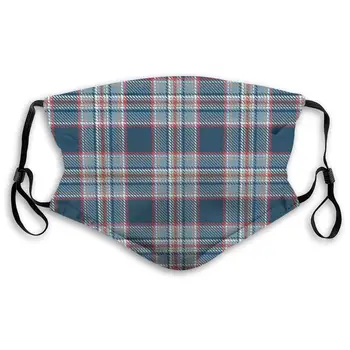 

LAURA FERGUSON Half Face Mask with Filter Unisex Tactical Winter Face Cover for Outdoor Sport Colorful Tartan
