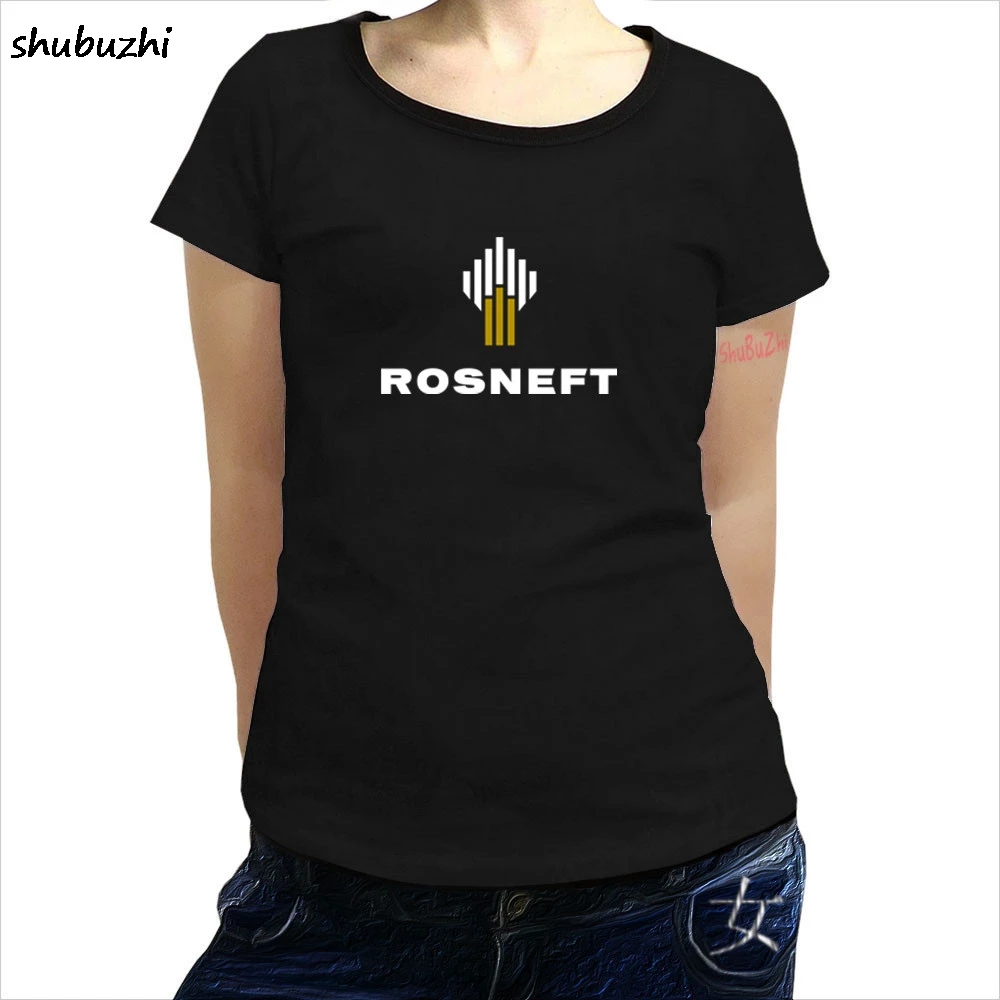 Футболка ROSNEFT с надписью Российская нефтяная компания женская футболка летняя