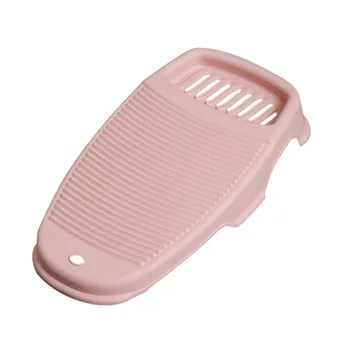 

Non-slip Washing Washboard Plastic Thickened Home Washing Scrubbing Board Creative Laundry Washboard for Home (Small, Pink)