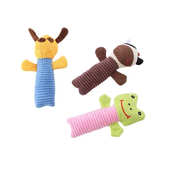 

Dog Chews Toy Dog Cat Plush Squeak Sound Dog Toys Animal Shape Molar Tooth Cleaning Toy Plush Stuffed Cotton Toy For Small Dogs