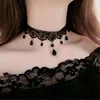 Ladies Vintage Palace Gothic Choker Crystal Pendant Design Black Lace Necklace Clavicle Chain ► Photo 3/3