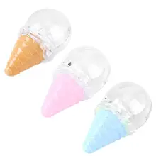 Прозрачная пластиковая коробка для конфет в форме мороженого на свадьбу, Рождество, день рождения ребенка, Подарочная коробка, вечерние украшения