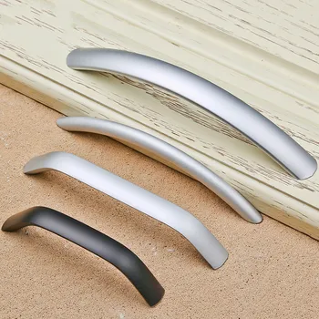 Door Handles Modern contracted space aluminum alloy handle european style drawer cupboard door kitchen wardrobe shoe cabinet