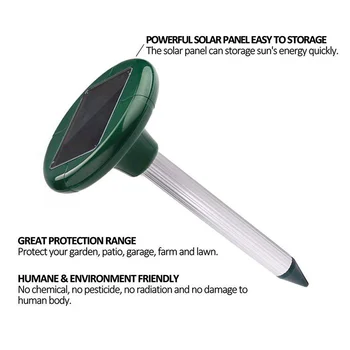 

Outdoor Eco-Friendly Insect Solar Rodent Efficient Yard Ultrasonic Pest Repeller Mole Mouse Powered Garden