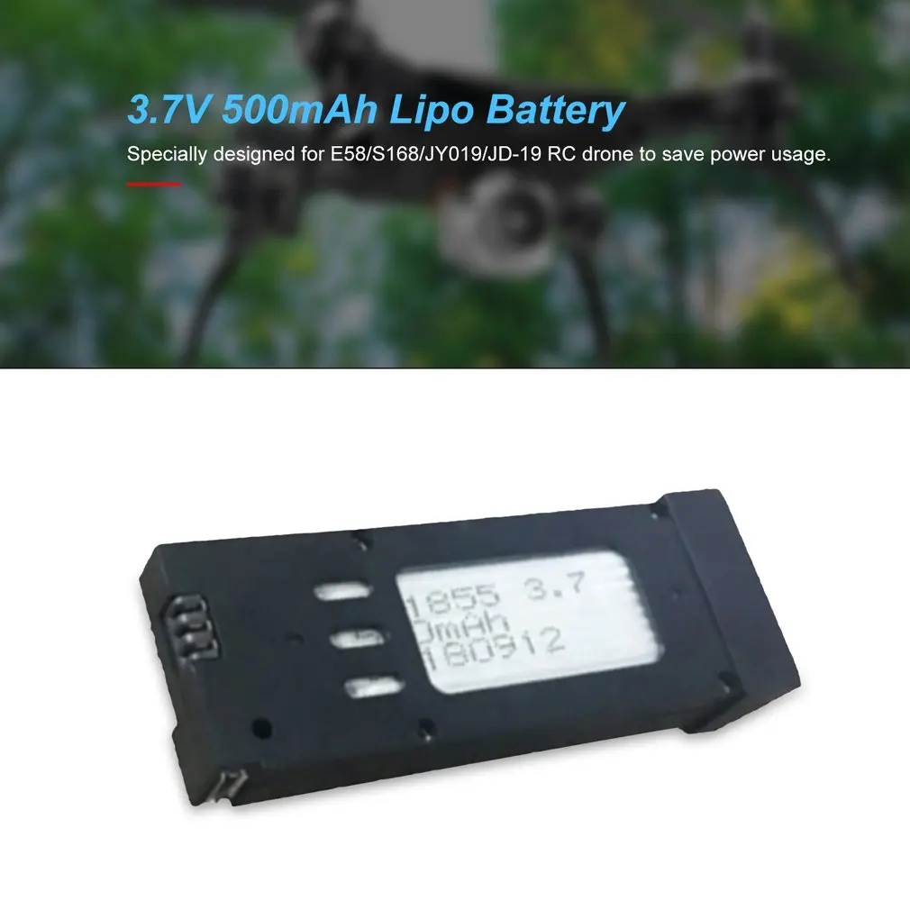 3,7 V 500mAh Lipo батарея для E58/S168/JY019/JD-19 RC Дрон запасные части Аксессуары Замена аккумуляторных батарей