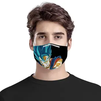 

7Pcs PM2.5 Filter Masks Dragon Ball Women Men Anti-dust Masks Fashion Washable Reusable Face Mask Non-disposable Moth Mask