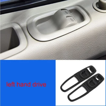 

For Ford Transit 2017/For Ford Tourneo 2016 Left Hand 2PCS ABS Car Interior Door Window Lift Glass Switch Buttons Cover Molding