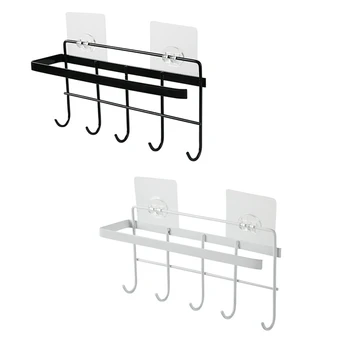 

Household Wall Mounted Towel Bar Tissue Shelf Bathroom Organizer Hardware Kitchen Cabinet Towel Rack For Kitchen Products