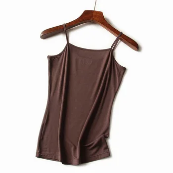 

Women's Sling Bottoming Tanks Top Cotton Korean Camisole Slash Neck Solid Color Short Vests Undershirt Sleeveless Thin Plus Size